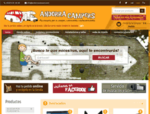 Tablet Screenshot of andorracampers.com